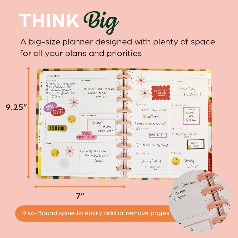 The Happy Planner pegatinas y divisores incluidos para codificar y decorar