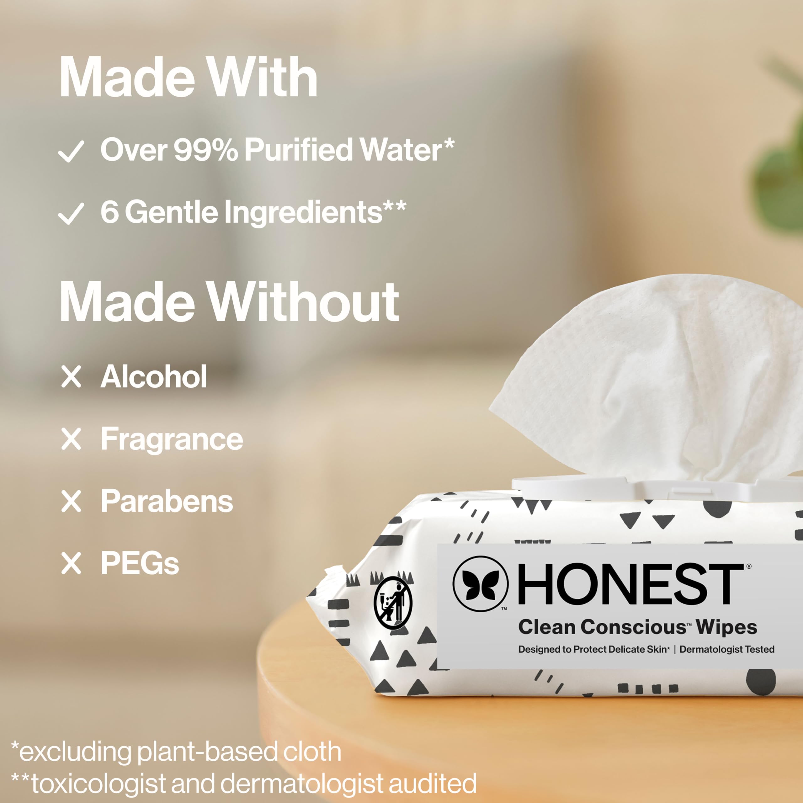 The Honest Company toallita limpiando encimera, solución rápida y segura