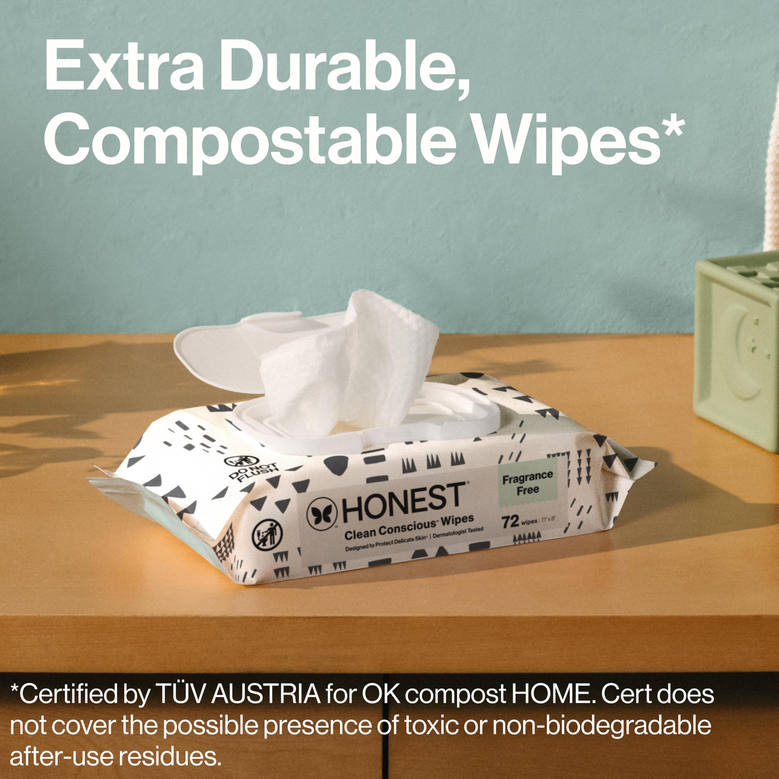 The Honest Company toallita usada en cambio de pañal, protege piel sensible
