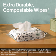 The Honest Company toallita usada en cambio de pañal, protege piel sensible