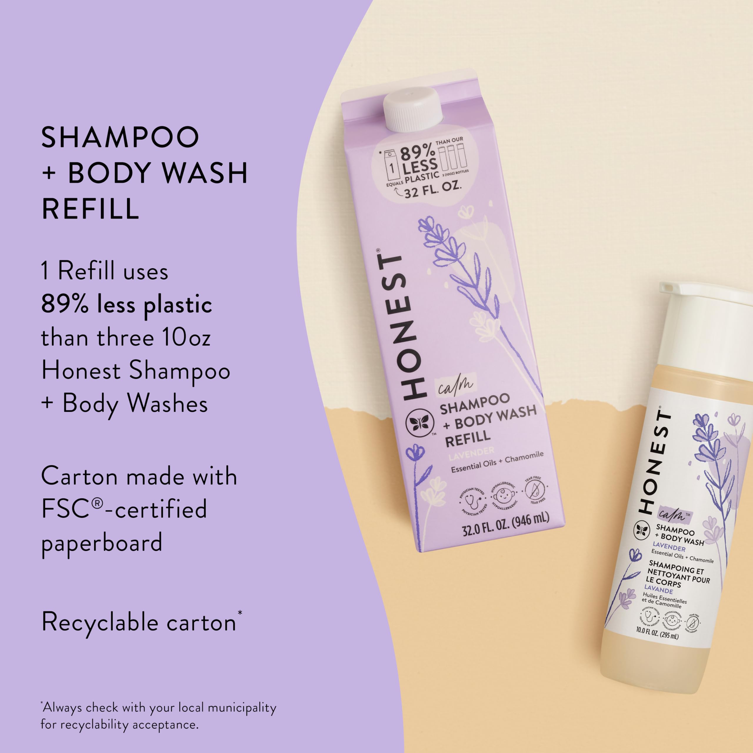 The Honest Company recarga en uso durante ducha familiar para rutina simplificada