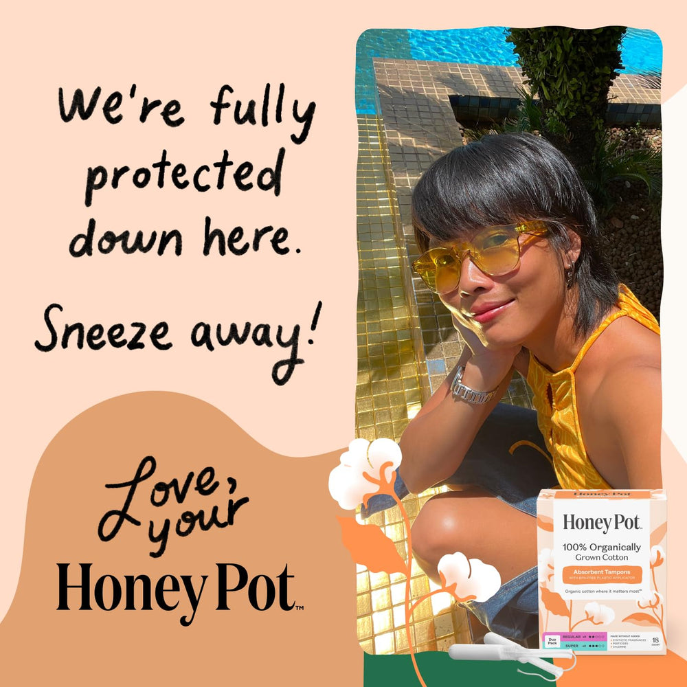 The Honey Pot Company empaque abierto mostrando contenidos claros