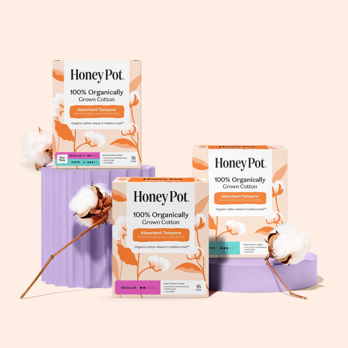 The Honey Pot Company: tampones guardados en neceser para viaje cómodo