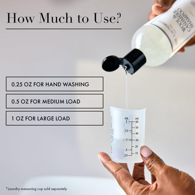 The Laundress empaque visto desde arriba, presentación lista para regalo