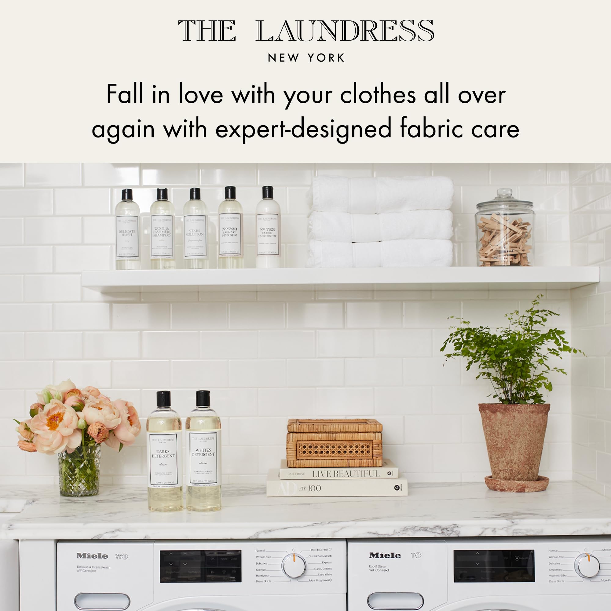 The Laundress comparación de tamaño 32 oz para referencia de rendimiento