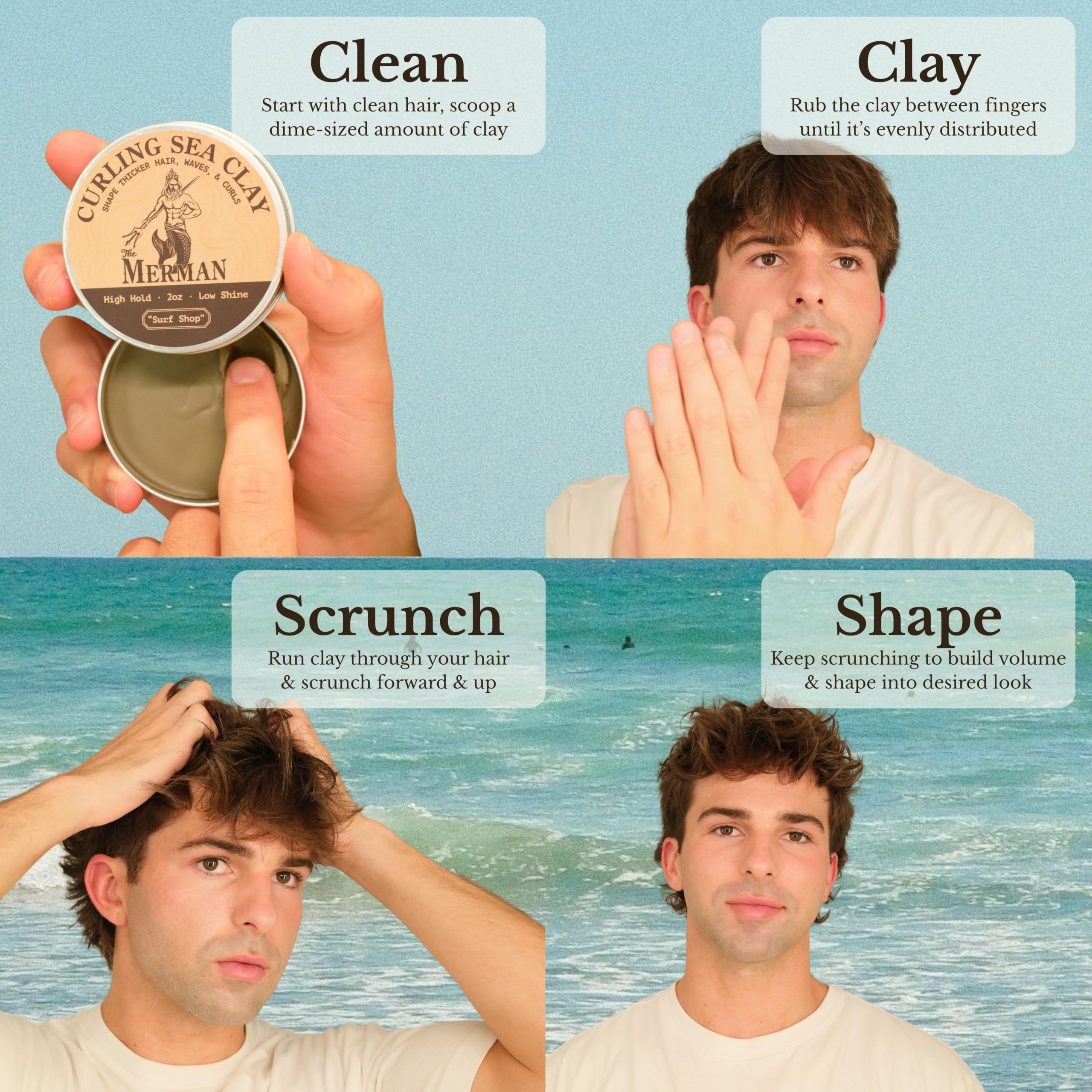 The Merman etiqueta con lista de ingredientes naturales y beneficios