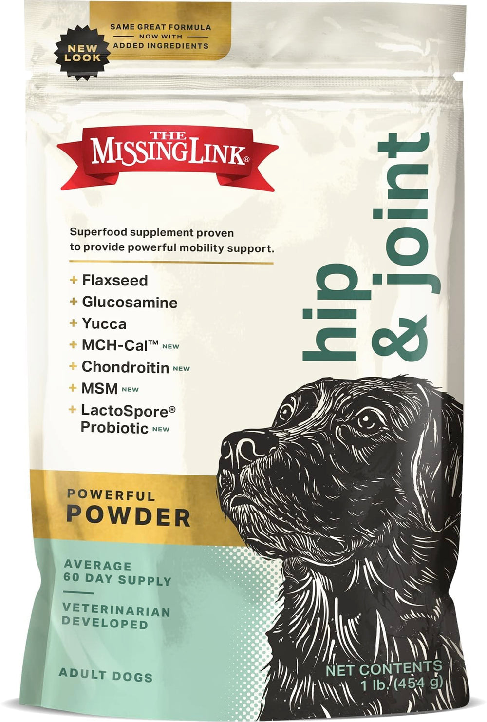 The Missing Link bolsa frontal mostrando el envase y beneficios