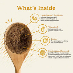 The Missing Link ingredientes clave: omega, biotina y vitamina E para brillo