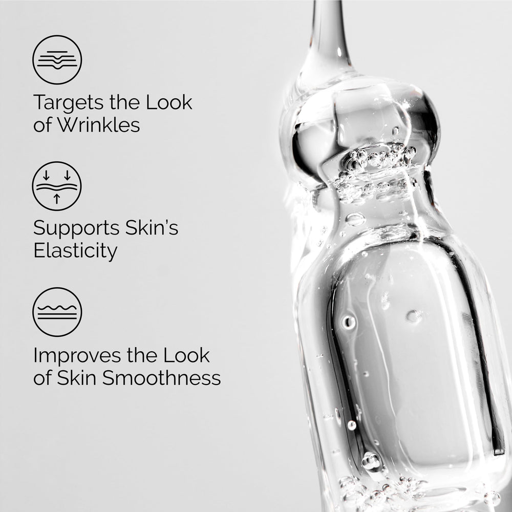 The Ordinary Multi-Peptide Eye Serum pipette over jar reducing puffiness