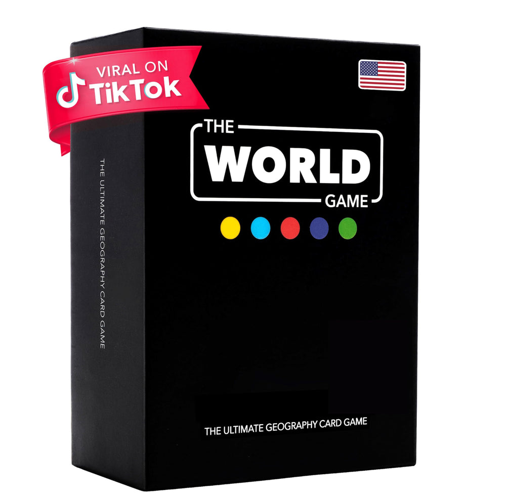 The World Game frontal del empaque mostrando contenido y beneficio educativo