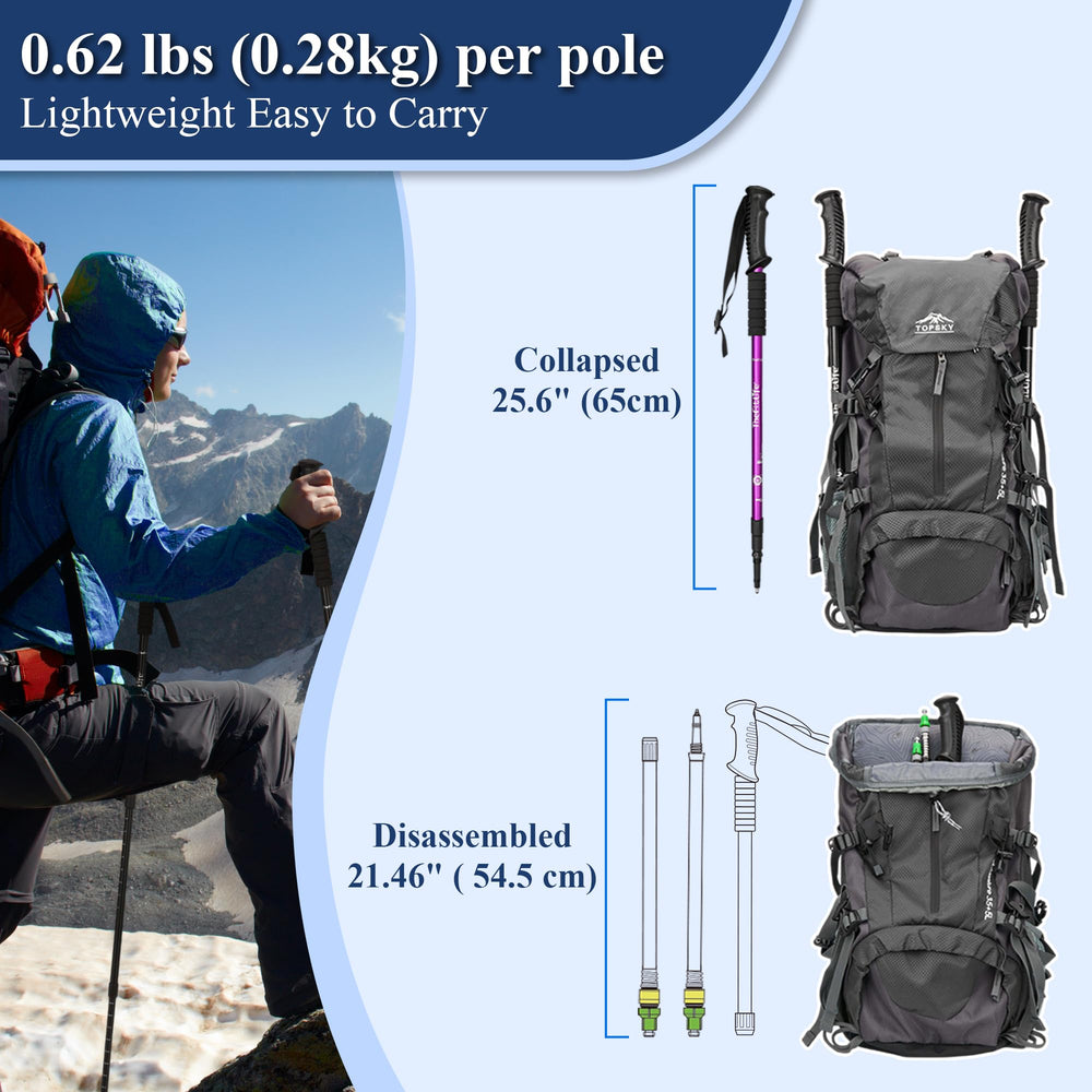 TheFitLife bastones plegados compactos listos para guardar, ahorro de espacio