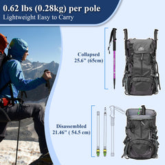 TheFitLife bastones plegados compactos listos para guardar, ahorro de espacio