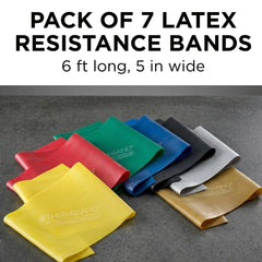 THERABAND primer plano de la textura de látex que brinda resistencia uniforme