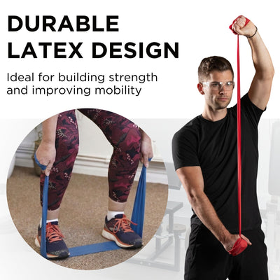 THERABAND uso en piernas y glúteos ofreciendo tensión estable y controlada