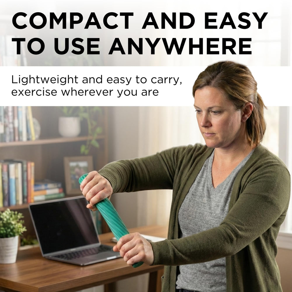 THERABAND FlexBar inside therapy kit illustrating portability and easy storage