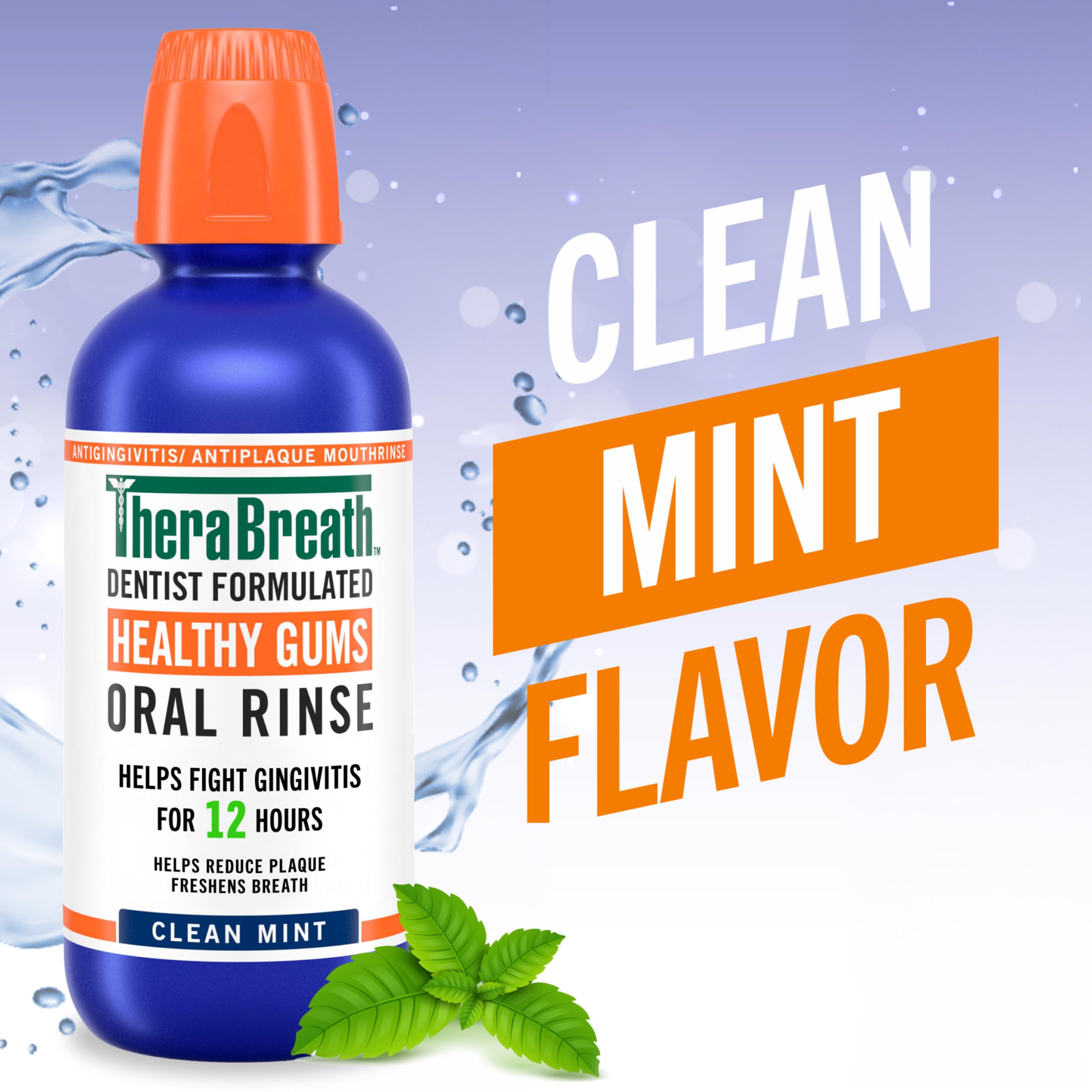 TheraBreath etiqueta con ingredientes y beneficio clínico claro