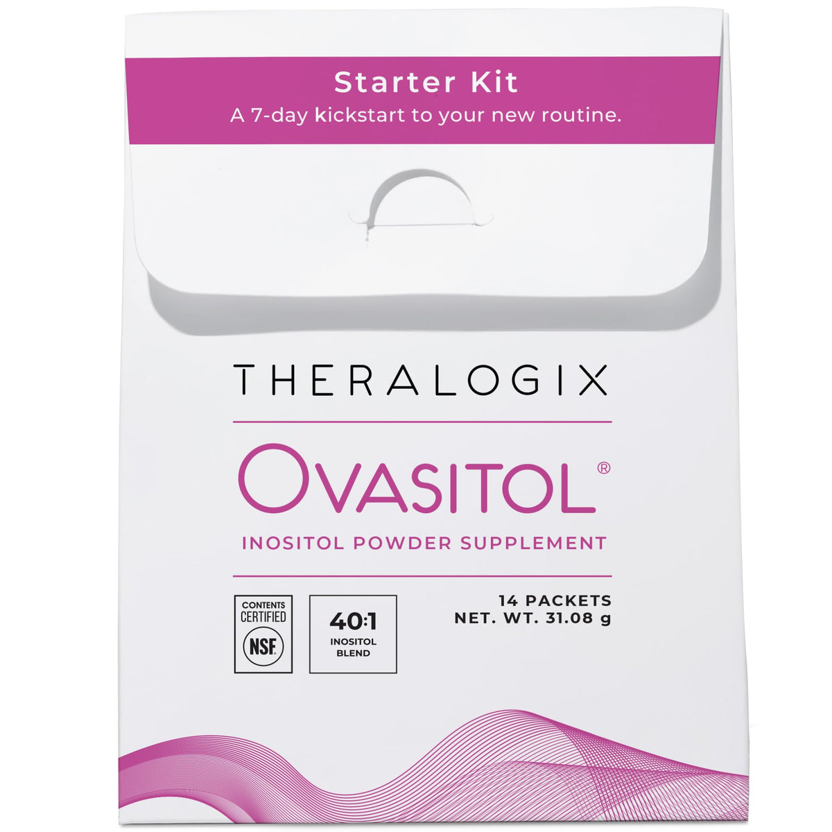 Theralogix Ovasitol kit inicio vista frontal muestra conveniencia