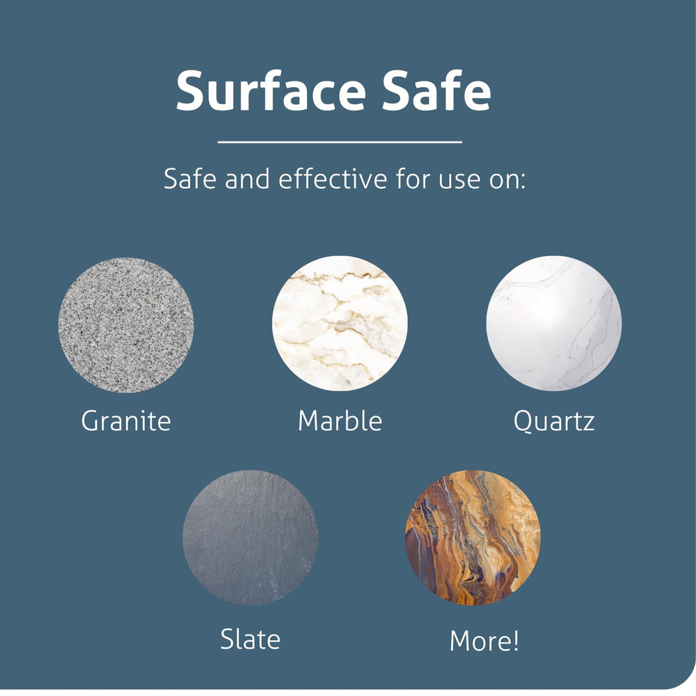 Therapy foam close-up on stone texture showing gentle cleaning benefit