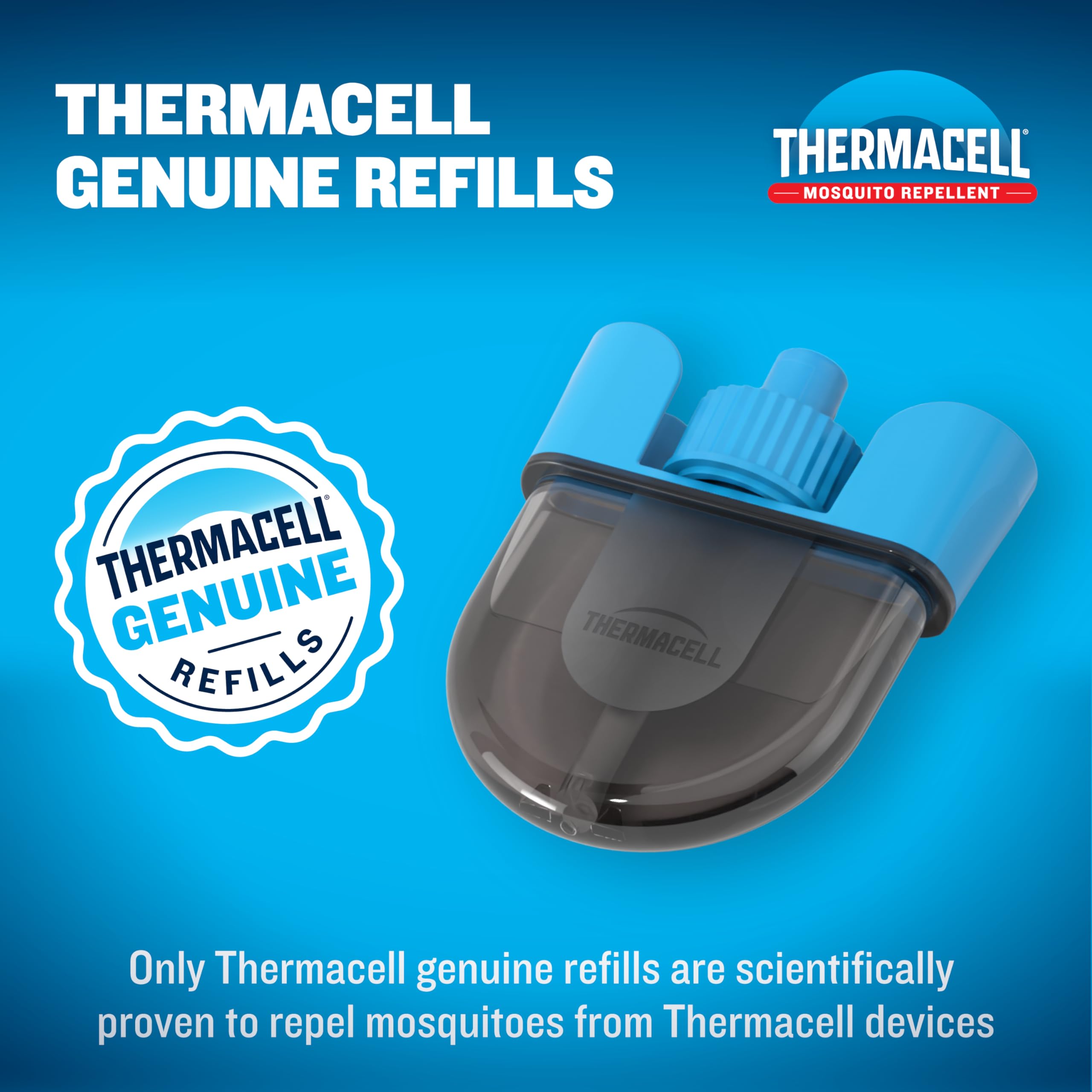 Thermacell cartucho insertado en repeler, instalación fácil