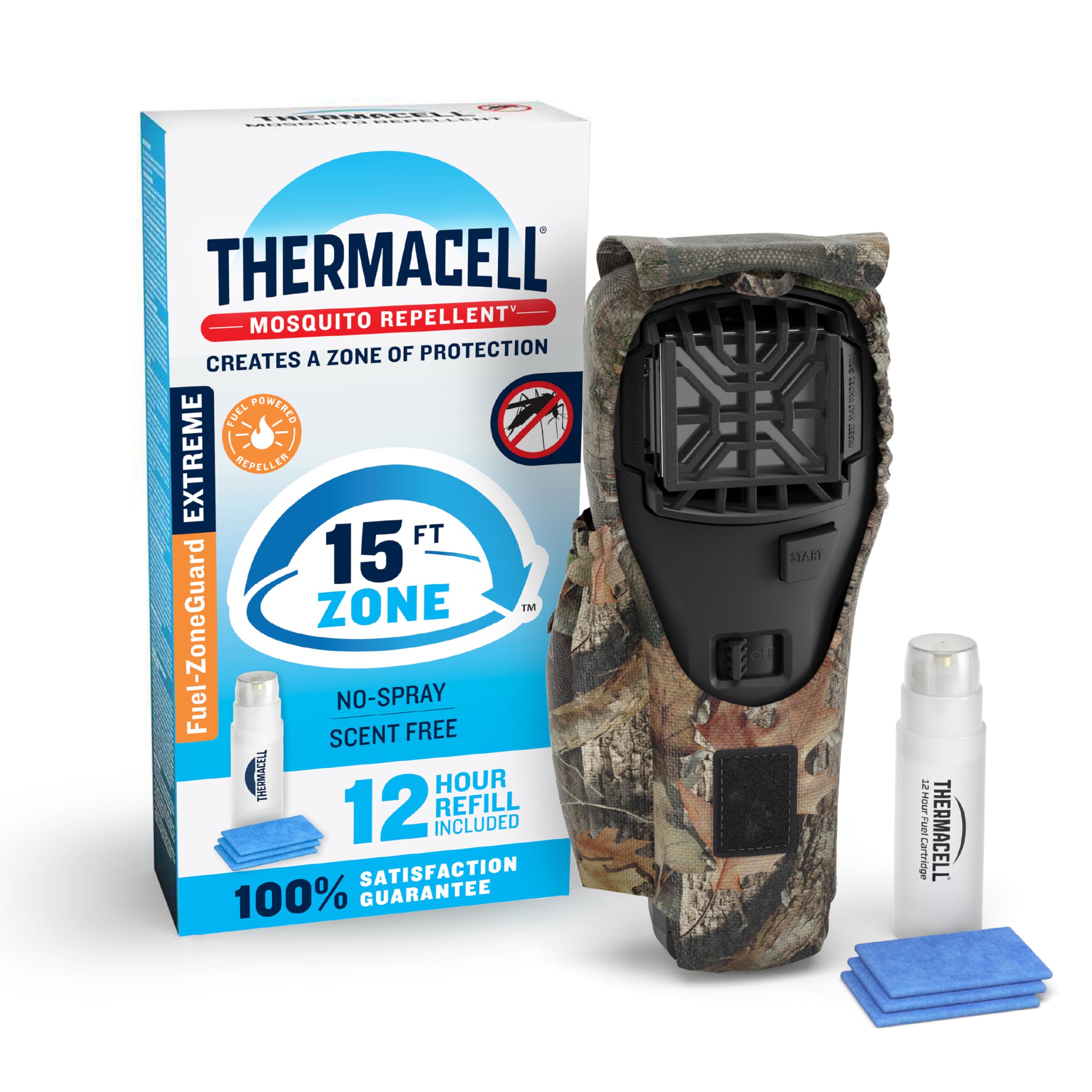 Thermacell Fuel-ZoneGuard front view showing compact rugged design and portability