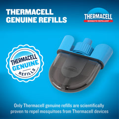 Thermacell cartucho insertado en difusor recargable funcionando eficaz