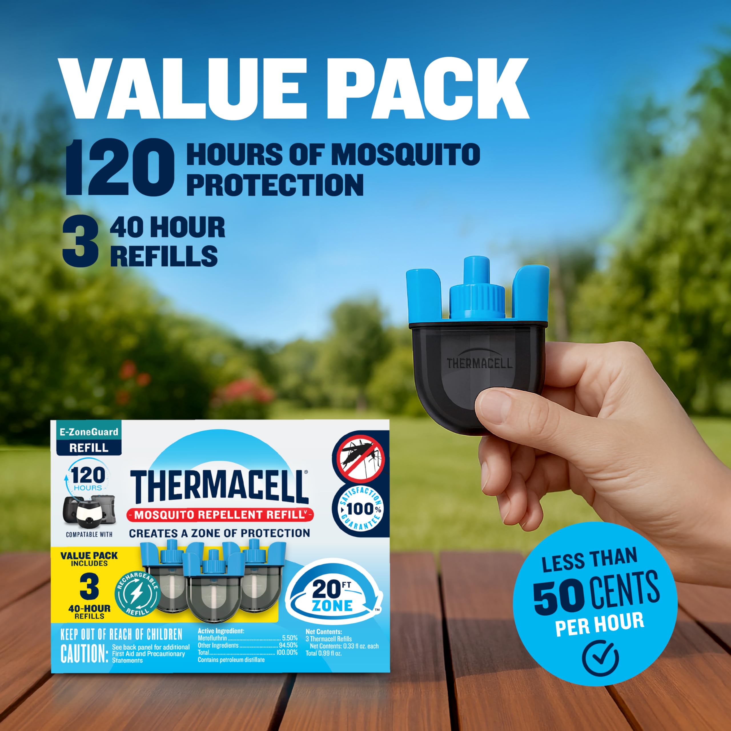 Thermacell repelente en campamento para noches sin mosquitos