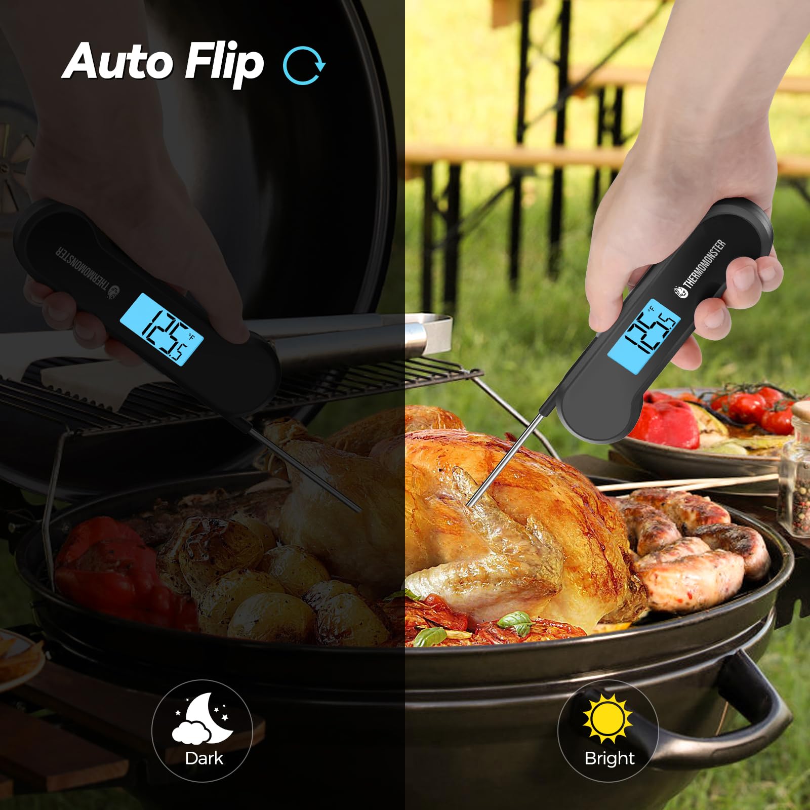 ThermoMonster sumergible bajo agua demostrando limpieza y resistencia