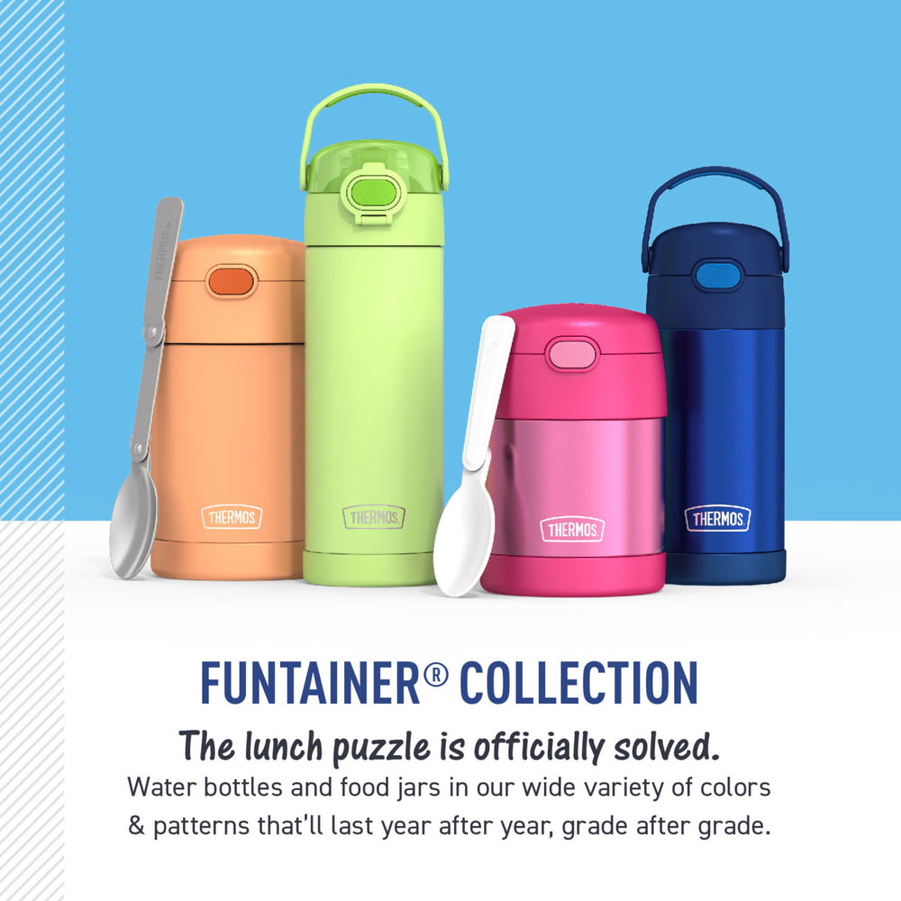 THERMOS FUNtainer comparación con manos de niña, tamaño ideal para niños