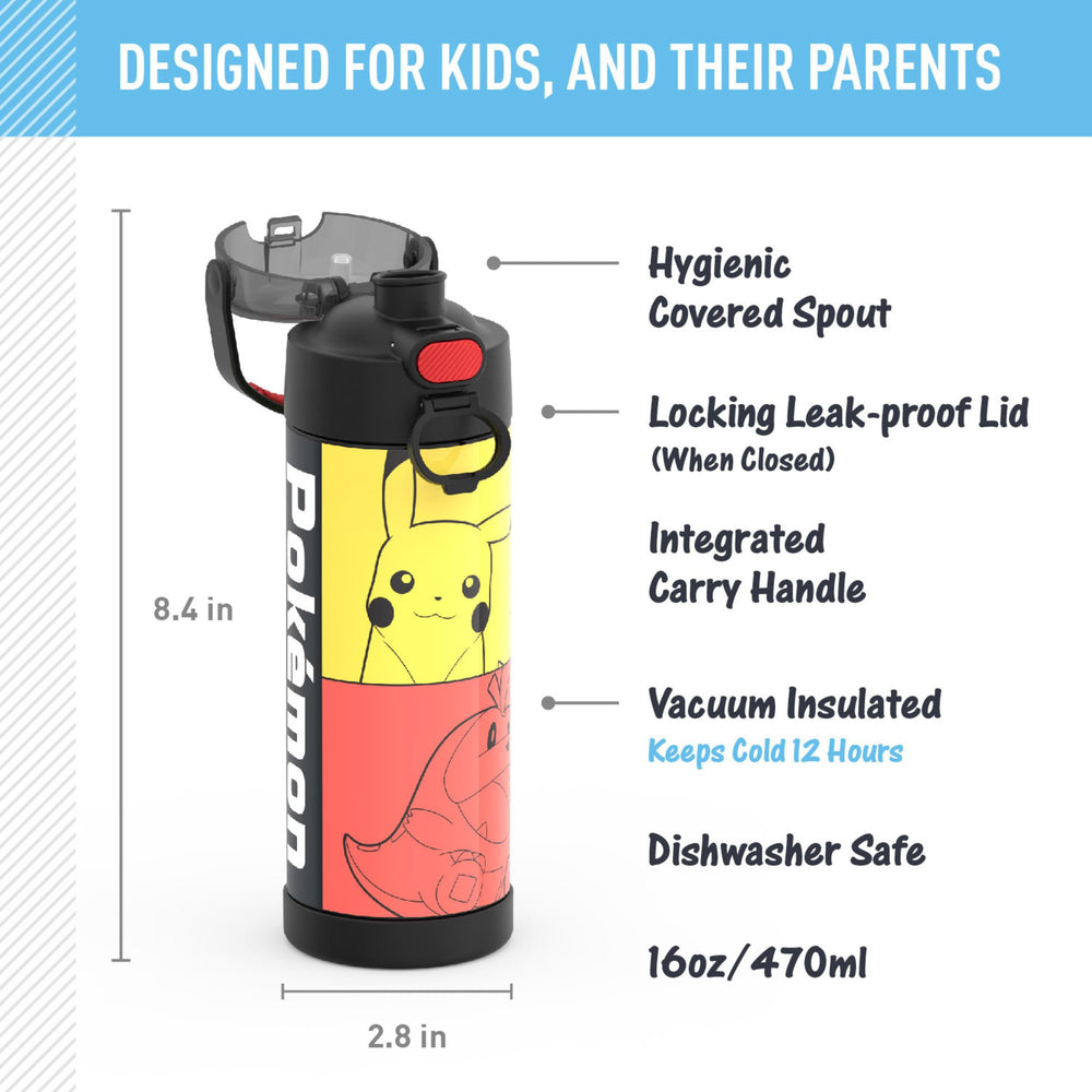 THERMOS FUNtainer detalle de la tapa y pico, THERMOS mantiene el pico higiénico