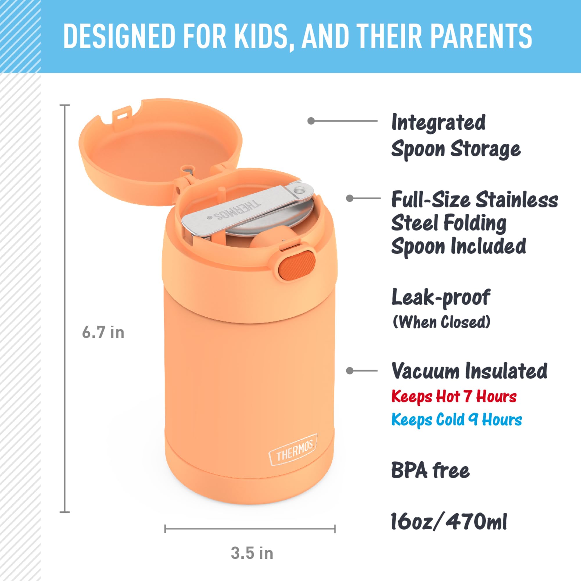 THERMOS FUNtainer detalle de la tapa con botón que asegura cierre hermético y confianza