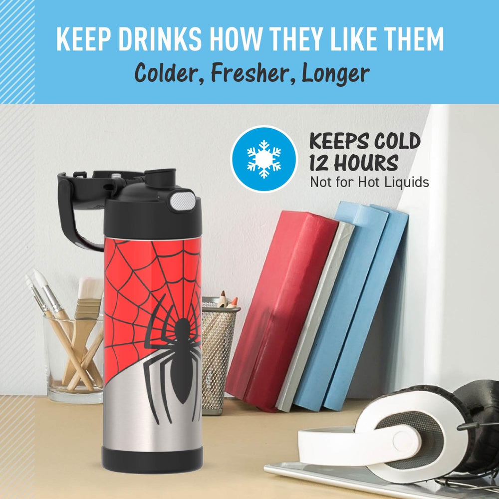 THERMOS FUNtainer dentro de mochila escolar listo para el recreo