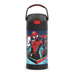 THERMOS FUNtainer frente Spider-Man mostrando diseño y diversión