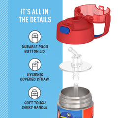THERMOS FUNtainer mango con tacto suave, transporte seguro para manos pequeñas