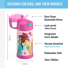 THERMOS FUNtainer Princesas tapa cerrada que garantiza protección antihumedad