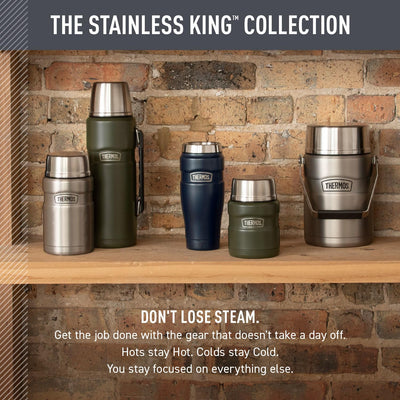 THERMOS size comparison in hand showing 16 oz portability and everyday carry benefit