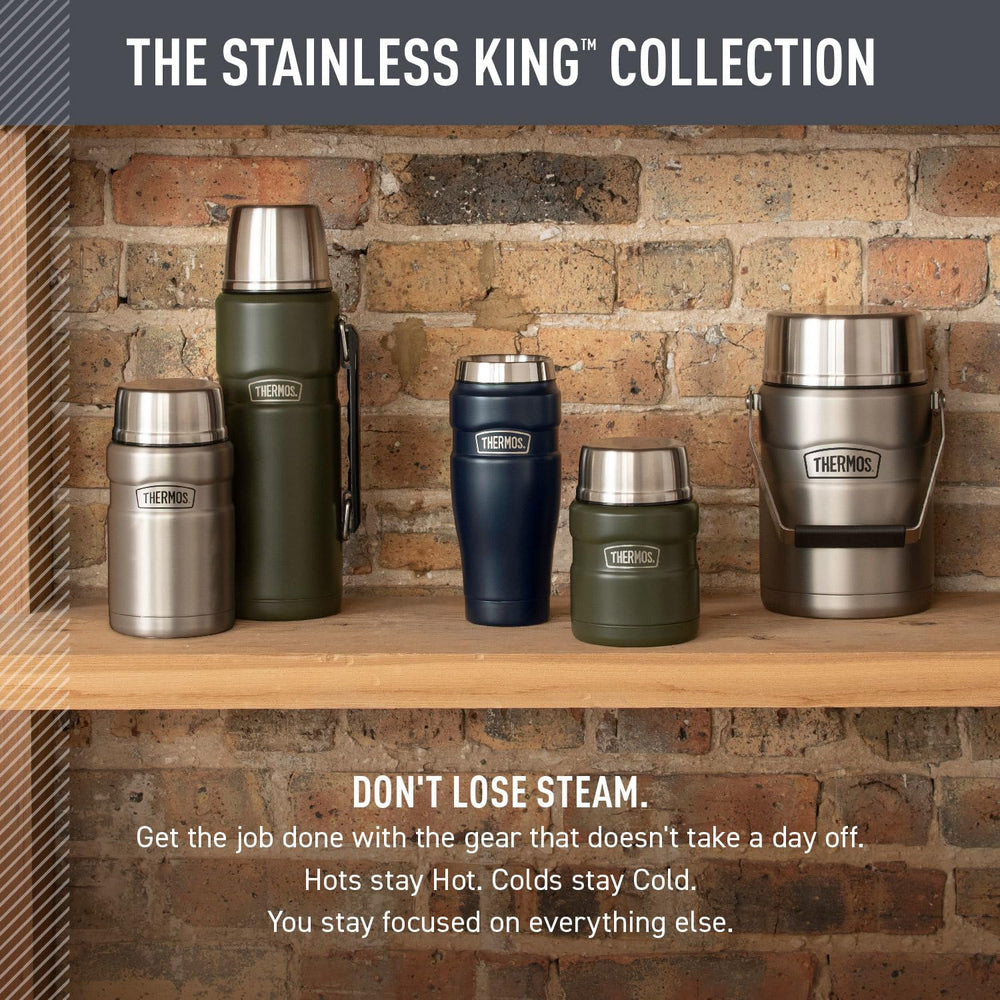 THERMOS size comparison in hand showing 16 oz portability and everyday carry benefit
