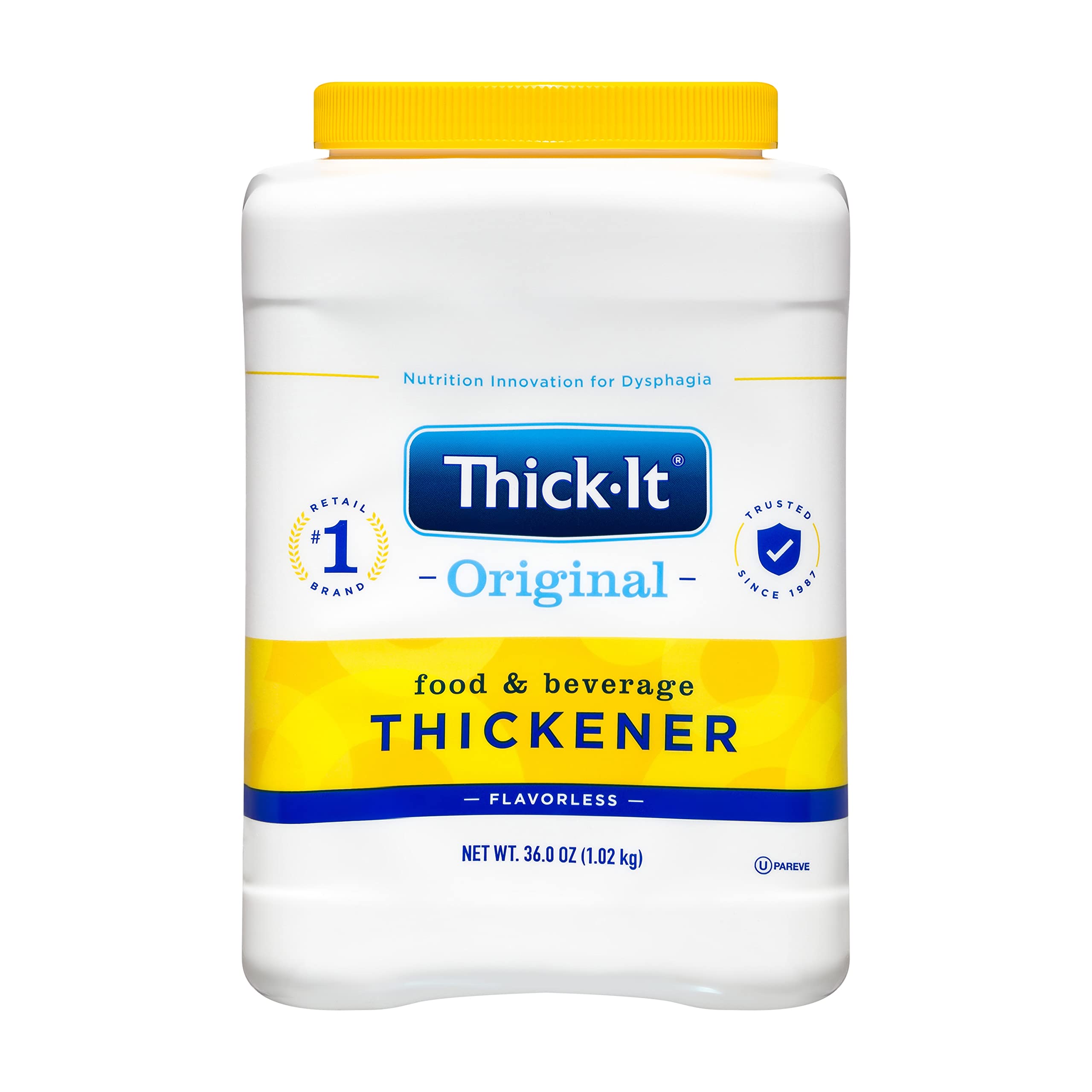 Thick-It bote frontal mostrando diseño y tamaño práctico para uso diario