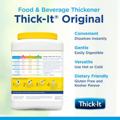 Thick-It detalle del polvo fino que facilita mezcla rápida y sin grumos