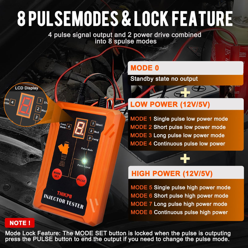 THIKPO long power cable and test leads, reach for convenient garage use