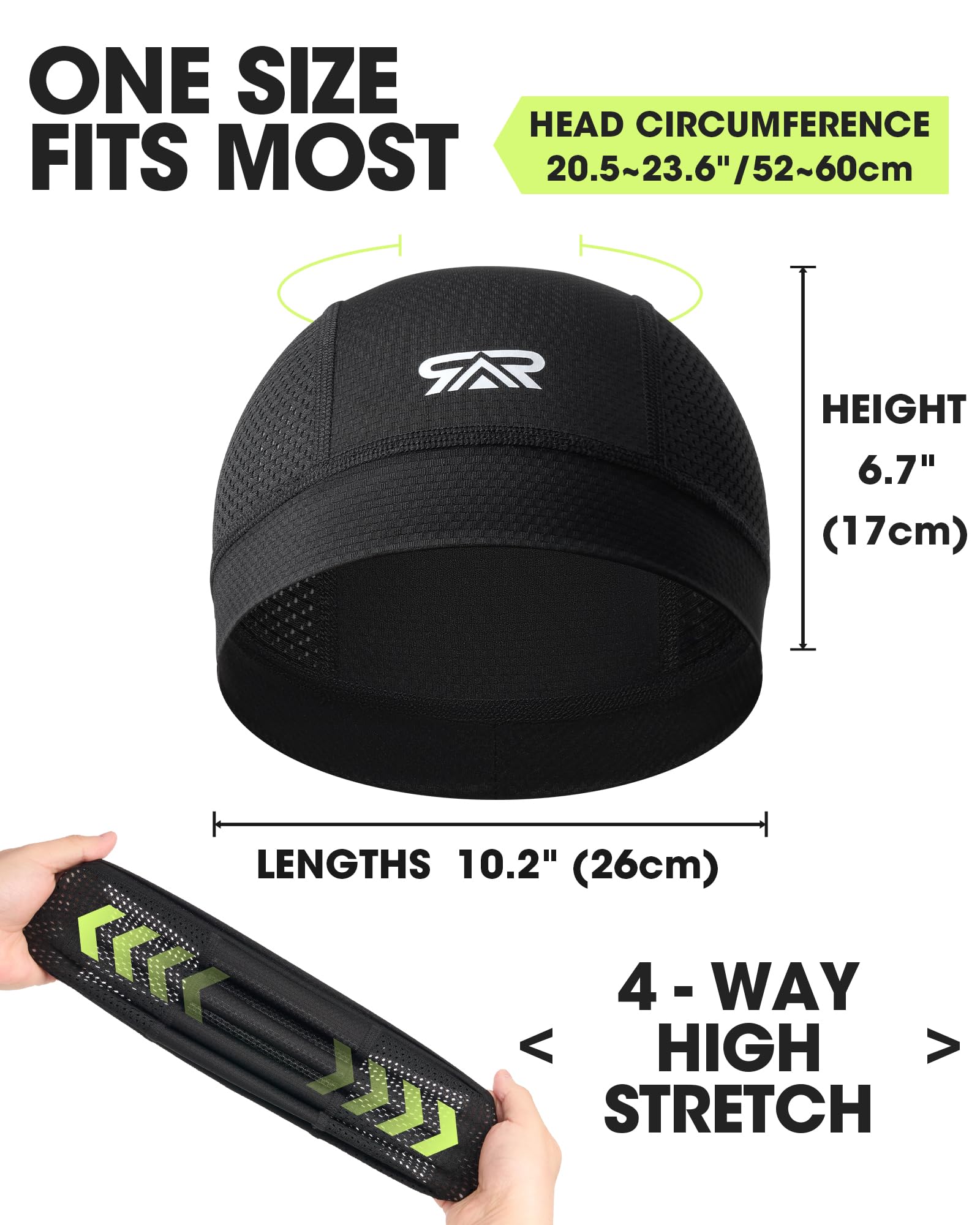 THINDUST gorra sobre medidor de circunferencia, ajuste universal 52–60 cm