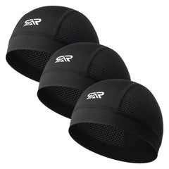 THINDUST paquete de 3 gorros skull cap, vista frontal, protección y comodidad
