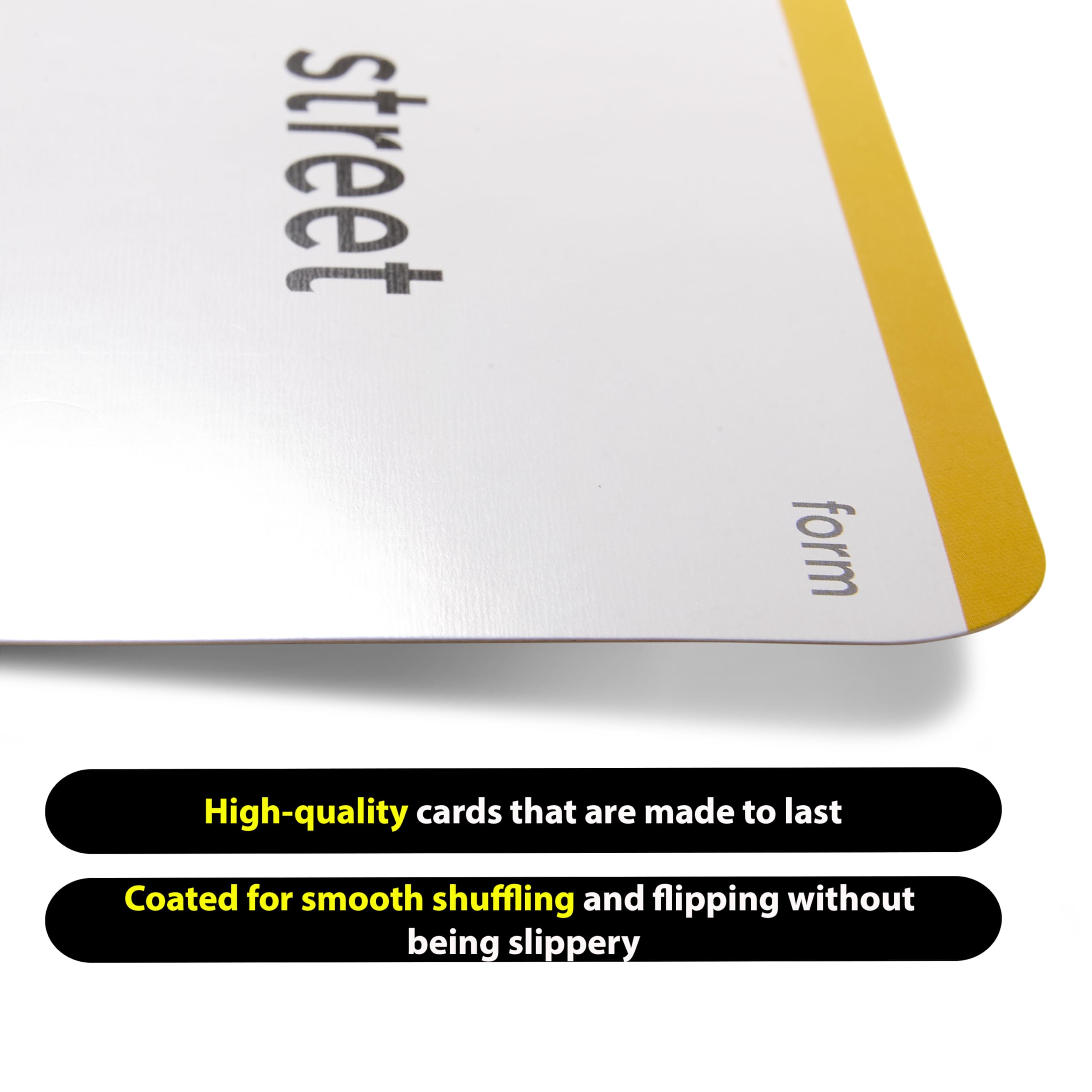 Think Tank Scholar hand holding card showing jumbo size for visibility