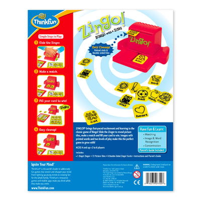 ThinkFun manual de instrucciones Zingo con pasos claros y accesibles
