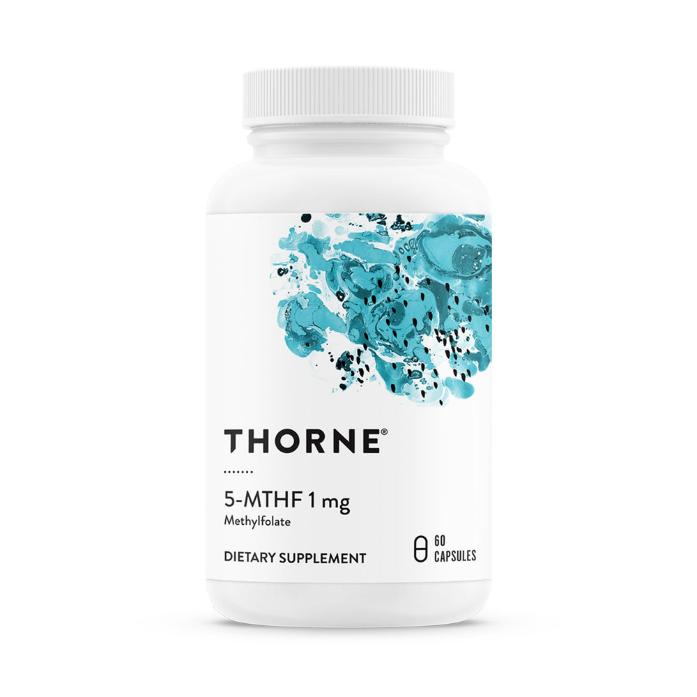 THORNE frente del empaque mostrando la marca y concentración 1 mg, claridad y confianza