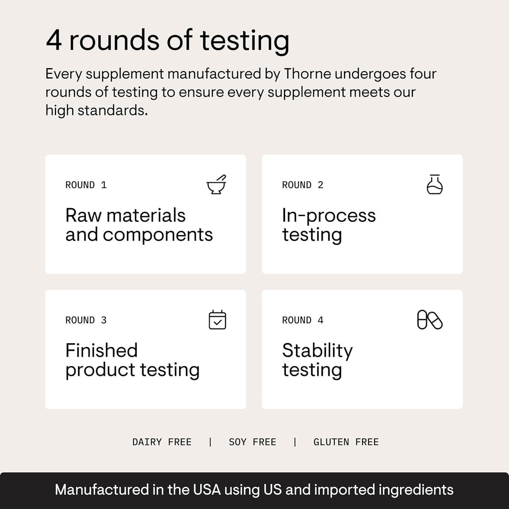 THORNE laboratory testing scene representing four rounds of quality control