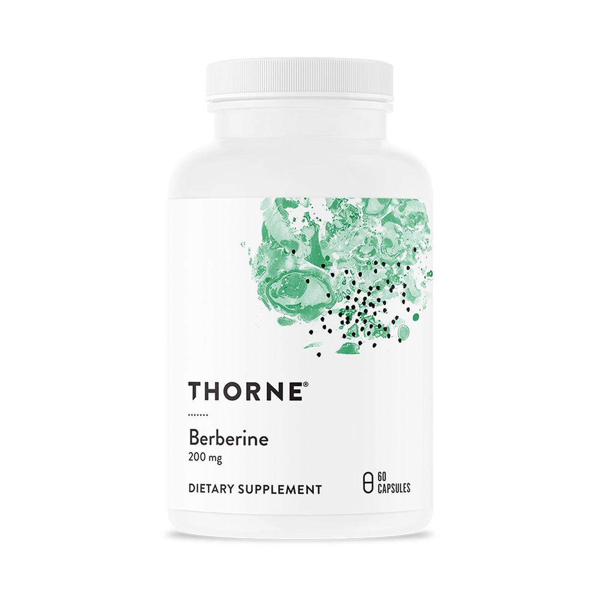 THORNE frente del empaque mostrando el frasco y la marca, confianza y calidad