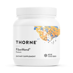 THORNE envase frontal de FiberMend mostrando el diseño y fácil identificación