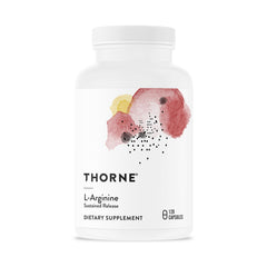THORNE frasco frontal del producto mostrando diseño y cantidad de cápsulas