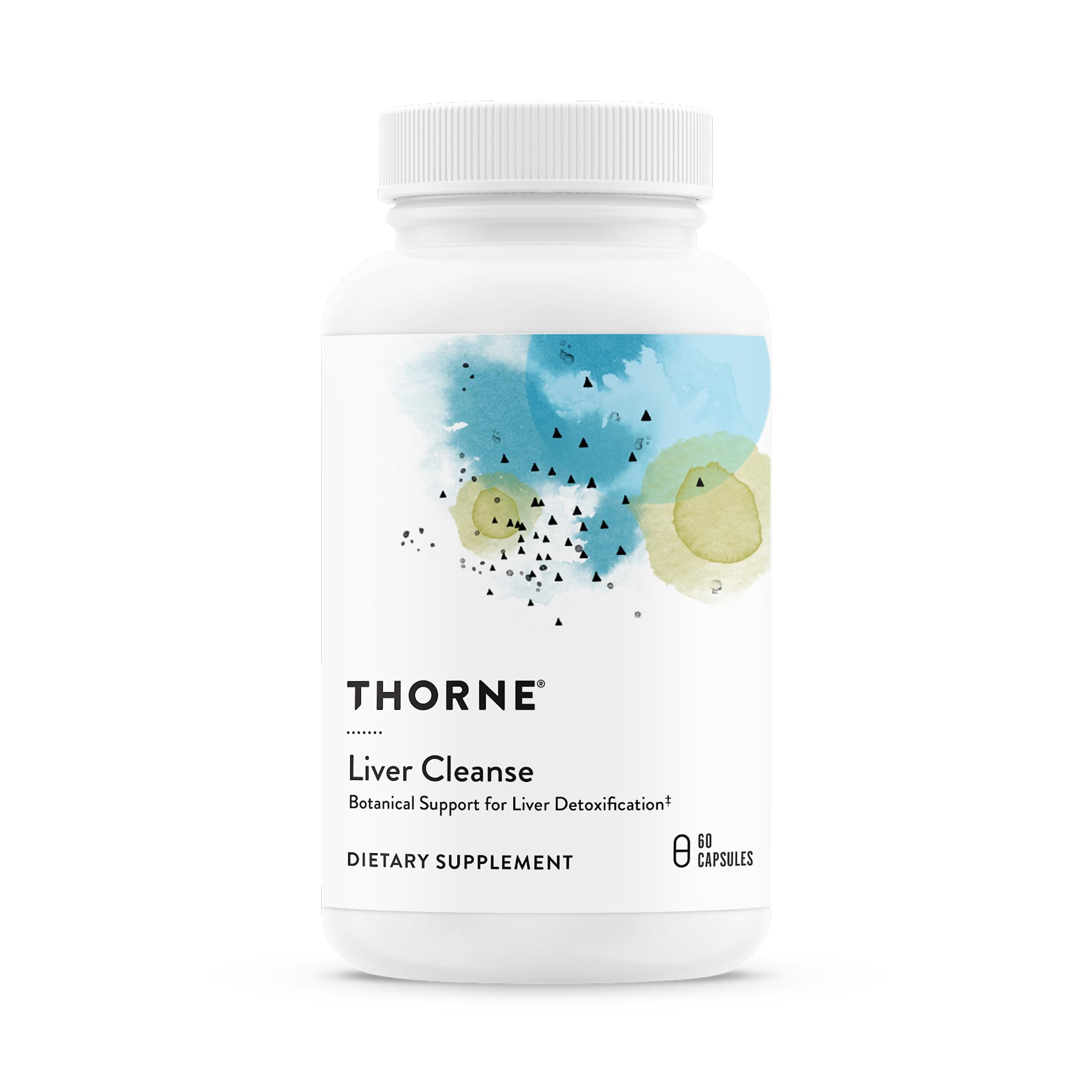 THORNE frasco frontal mostrando etiqueta y beneficios claros