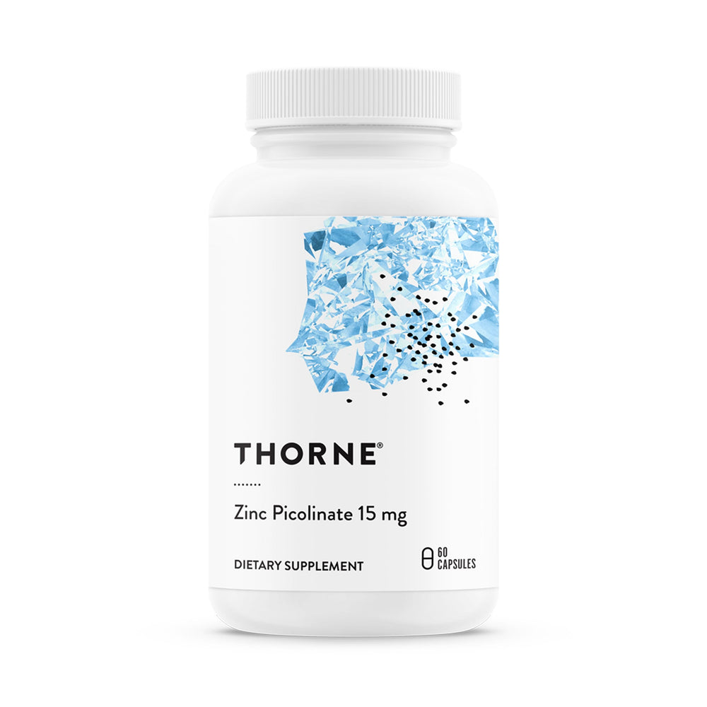 THORNE vista frontal del envase que inspira confianza en calidad